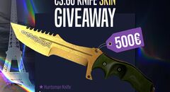 Gewinne das CS:GO Knife: Huntsman Knife Lore Factory New